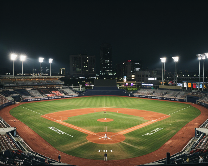 Cinematic Baseball Stadium Night