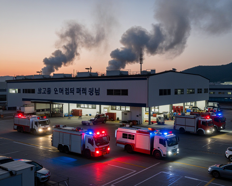 Incheon Logistics Center Fire Scene