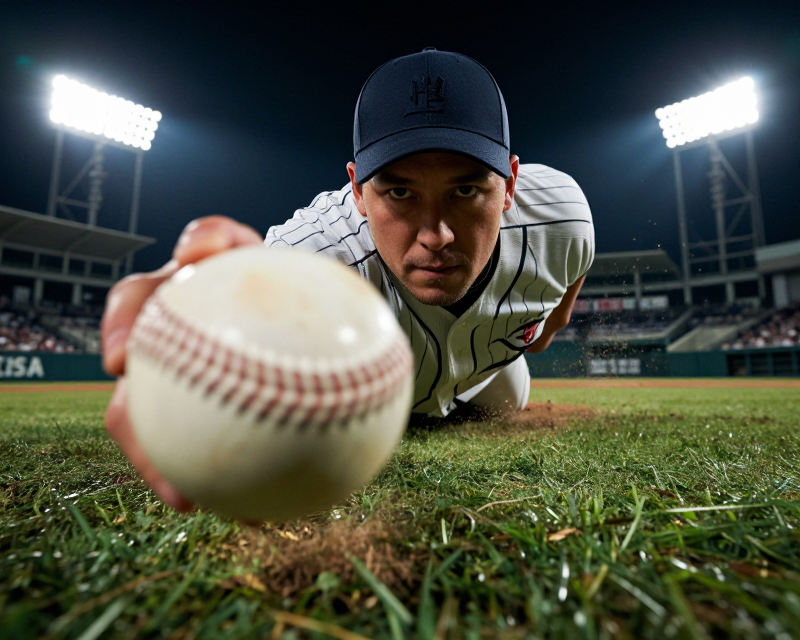 Cinematic Baseball Pitcher Focus