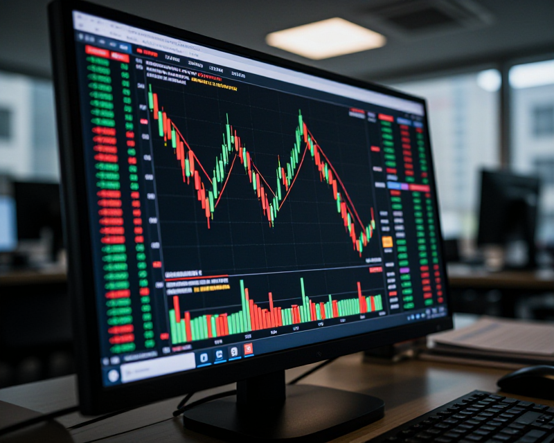 Financial Market Volatility Concept