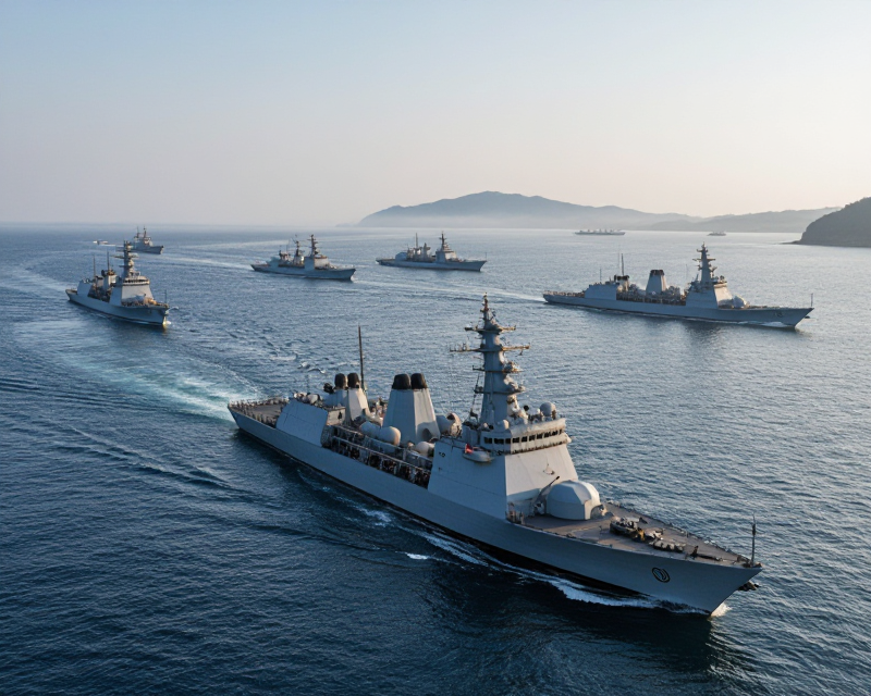 Naval Fleet in Jeju Waters